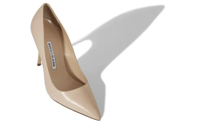 Women Business Manolo Blahnik BB CALF Taupe Calf Leather Pointed Toe Pumps Women Business Manolo Blahnik BB CALF Taupe Calf Leather Pointed Toe Pumps