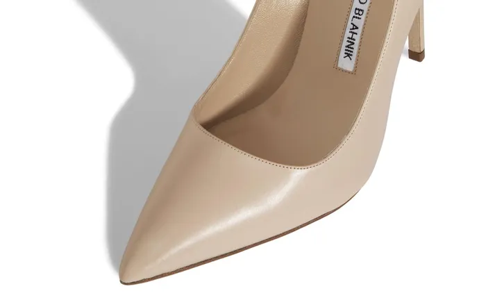 Women Business Manolo Blahnik BB CALF Taupe Calf Leather Pointed Toe Pumps Women Business Manolo Blahnik BB CALF Taupe Calf Leather Pointed Toe Pumps