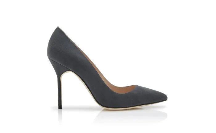 Women Business Manolo Blahnik BB Dark Grey Suede Pointed Toe Pumps Women Business Manolo Blahnik BB Dark Grey Suede Pointed Toe Pumps