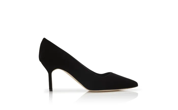 Women Business Manolo Blahnik BB VELVET 70 Black Velvet Pointed Toe Pumps Women Business Manolo Blahnik BB VELVET 70 Black Velvet Pointed Toe Pumps