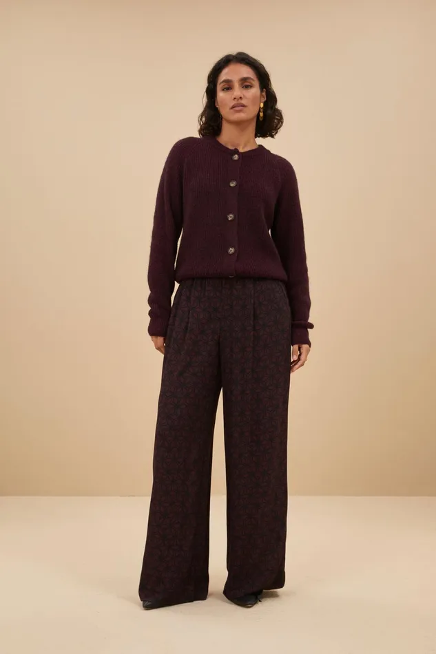 Women Cardigans Bybar Lilly Bomber Cardigan Wine