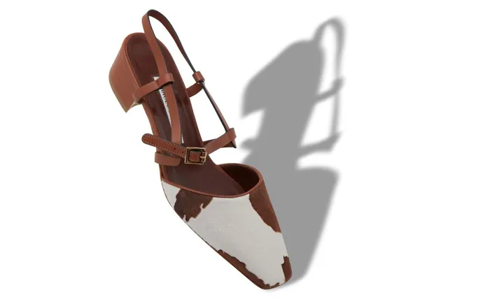 Women Casual Manolo Blahnik LEGATUS Brown Cow Print Calf Hair And Leather Pumps Women Casual Manolo Blahnik LEGATUS Brown Cow Print Calf Hair And Leather Pumps