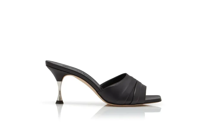 Women Casual Manolo Blahnik PICOUX Black Nappa Leather Open Toe Mules Women Casual Manolo Blahnik PICOUX Black Nappa Leather Open Toe Mules