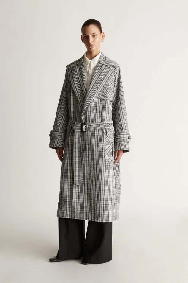 Women Coats And Jackets Lee Mathews Cameron Coat Greycheck