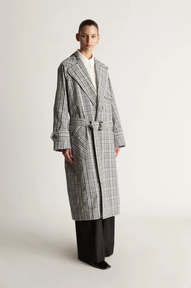 Women Coats And Jackets Lee Mathews Cameron Coat Greycheck