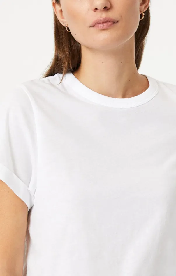 Women Cropped TShirt In White Mavi Jeans Tops and TShirts Women Cropped TShirt In White Mavi Jeans Tops and TShirts