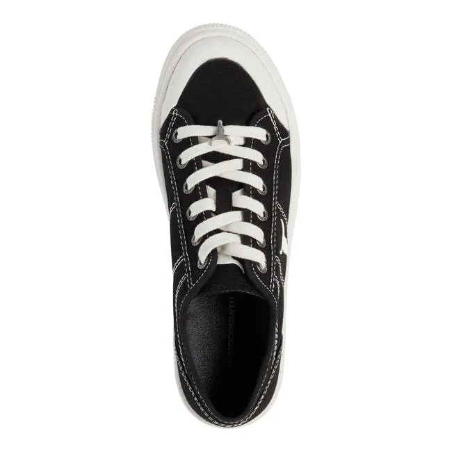 Women Dealbreaker Black Canvas Off White Sneakers Windsor Smith Platform Sneakers