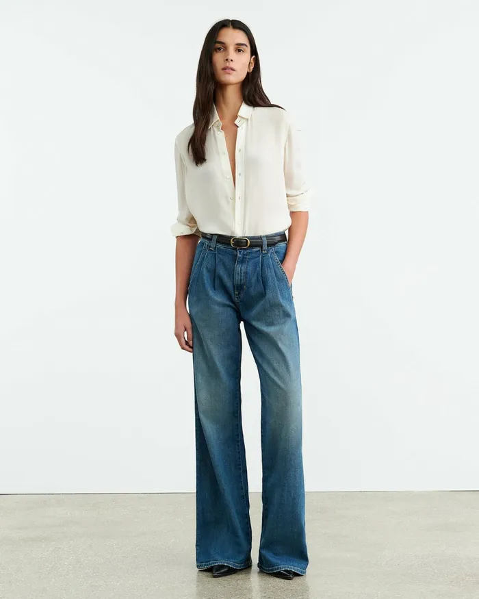 Women Denim Nili Lotan FLORA JEAN Classic Wash