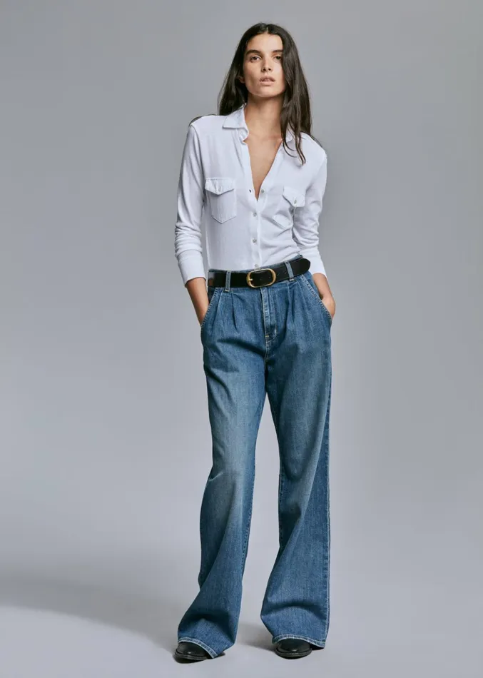 Women Denim Nili Lotan FLORA JEAN Classic Wash
