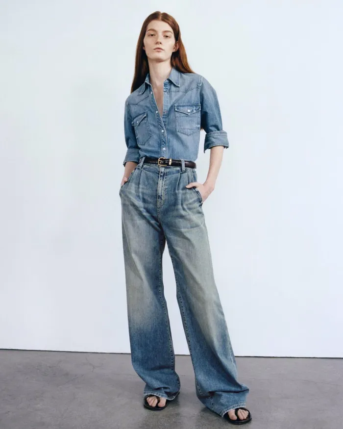 Women Denim Nili Lotan FLORA JEAN Classic Wash