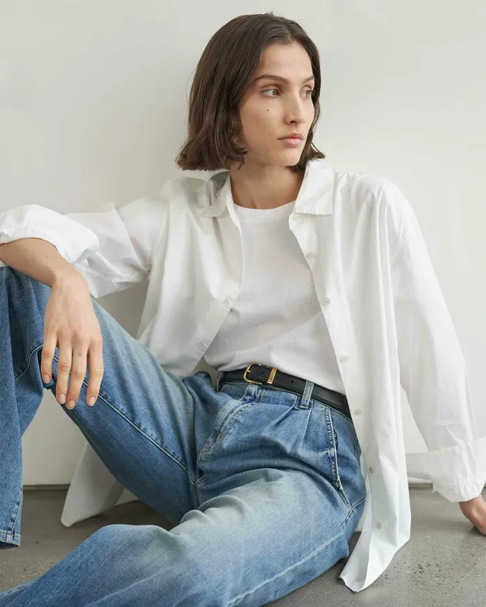 Women Denim Nili Lotan FLORA JEAN Classic Wash