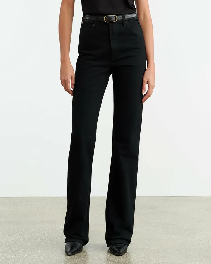 Women Denim Nili Lotan JOAN JEAN Distressed Black