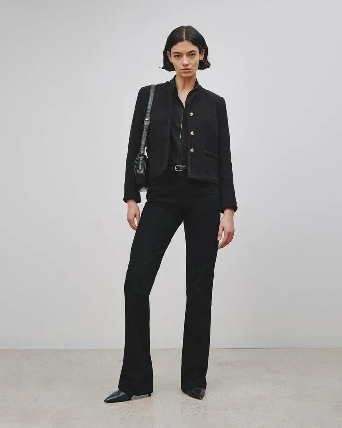 Women Denim Nili Lotan JOAN JEAN Distressed Black