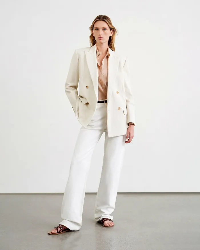 Women Denim Nili Lotan MITCHELL JEAN Cream