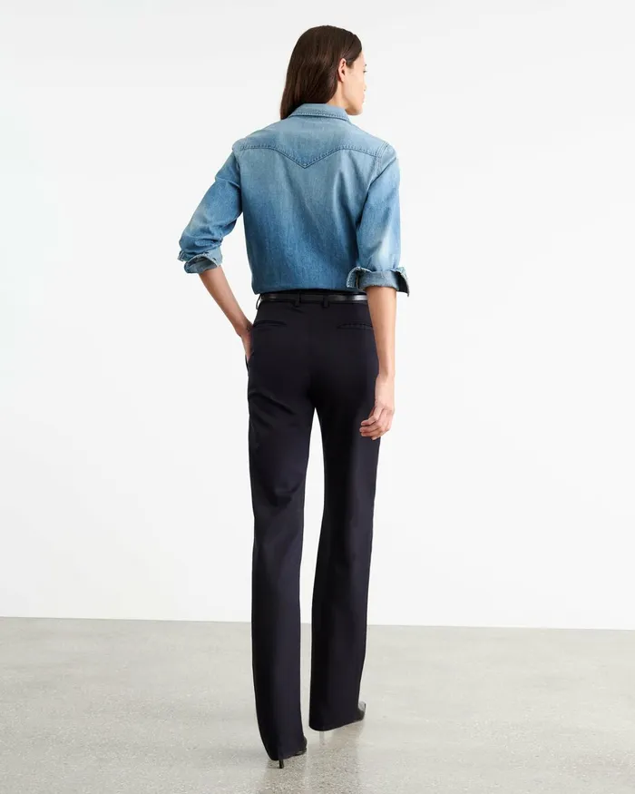 Women Denim Nili Lotan TRAVIS SHIRT Classic Wash