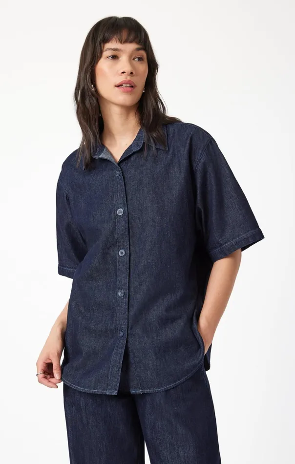 Women Deva Shirt In Rinse Denim Mavi Jeans Shirts Women Deva Shirt In Rinse Denim Mavi Jeans Shirts
