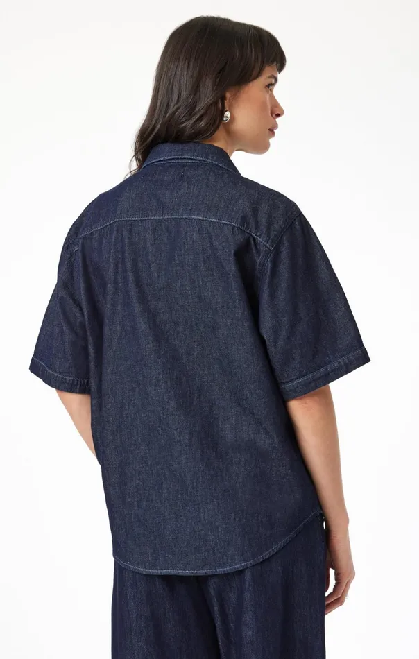 Women Deva Shirt In Rinse Denim Mavi Jeans Shirts Women Deva Shirt In Rinse Denim Mavi Jeans Shirts