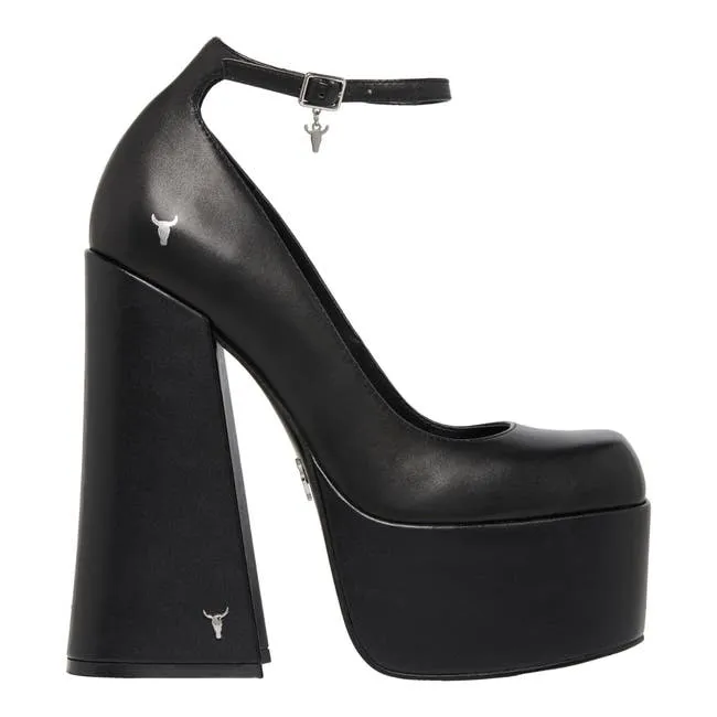 Women Dizzy Black Platform Heels Windsor Smith Platforms
