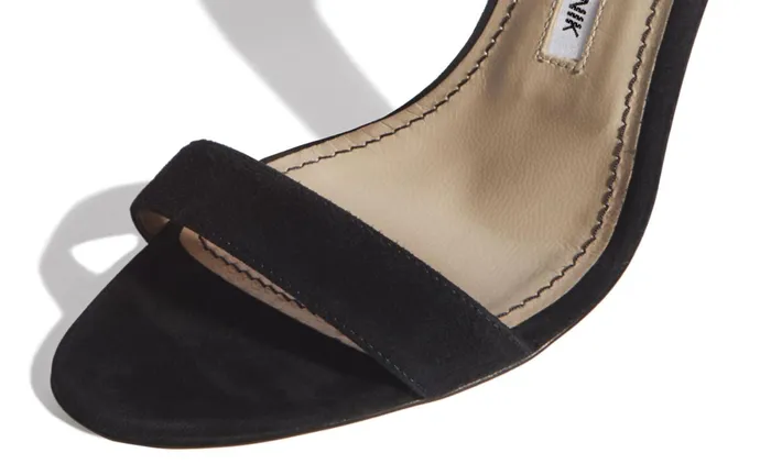 Women Dress Shoes Manolo Blahnik CHAOS Black Suede Ankle Strap Sandals Women Dress Shoes Manolo Blahnik CHAOS Black Suede Ankle Strap Sandals