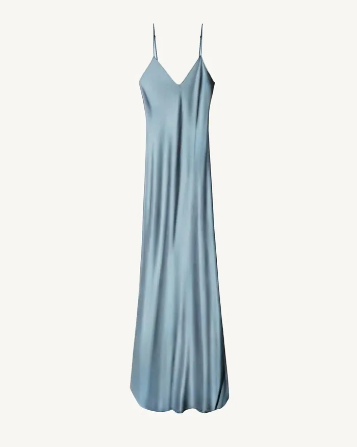 Women Dresses and Skirts Nili Lotan CAMI SILK GOWN Dark Brown