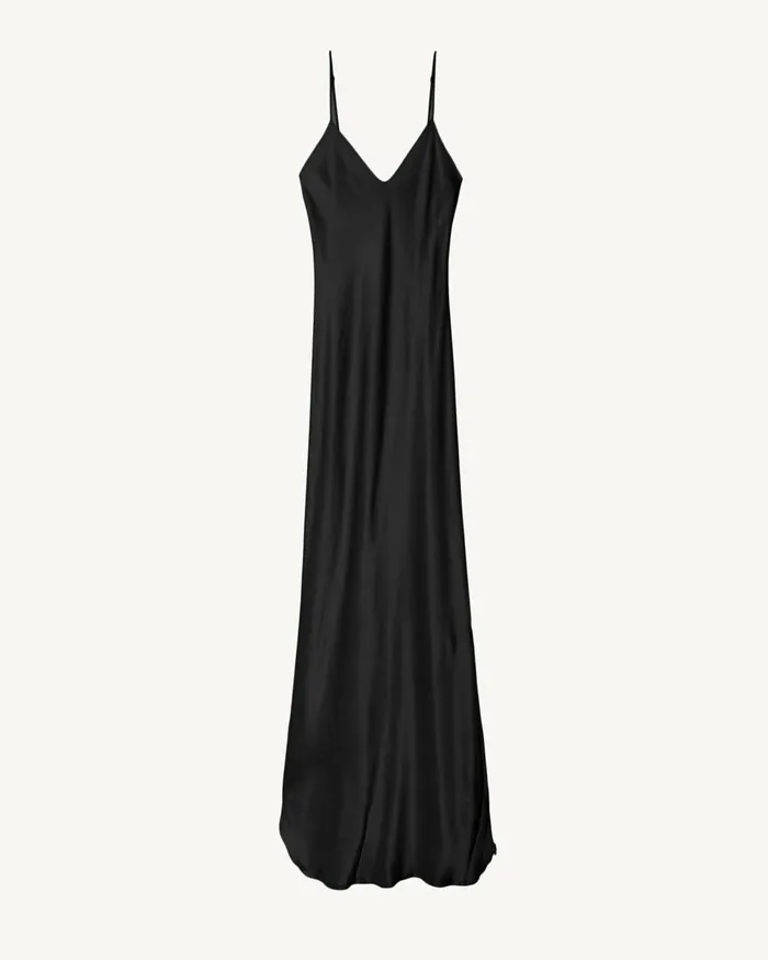 Women Dresses and Skirts Nili Lotan CAMI SILK GOWN Dark Brown