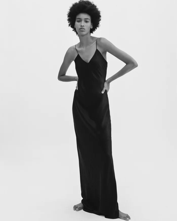 Women Dresses and Skirts Nili Lotan CAMI SILK GOWN Dark Brown