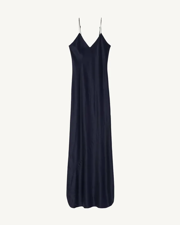 Women Dresses and Skirts Nili Lotan CAMI SILK GOWN Dark Brown