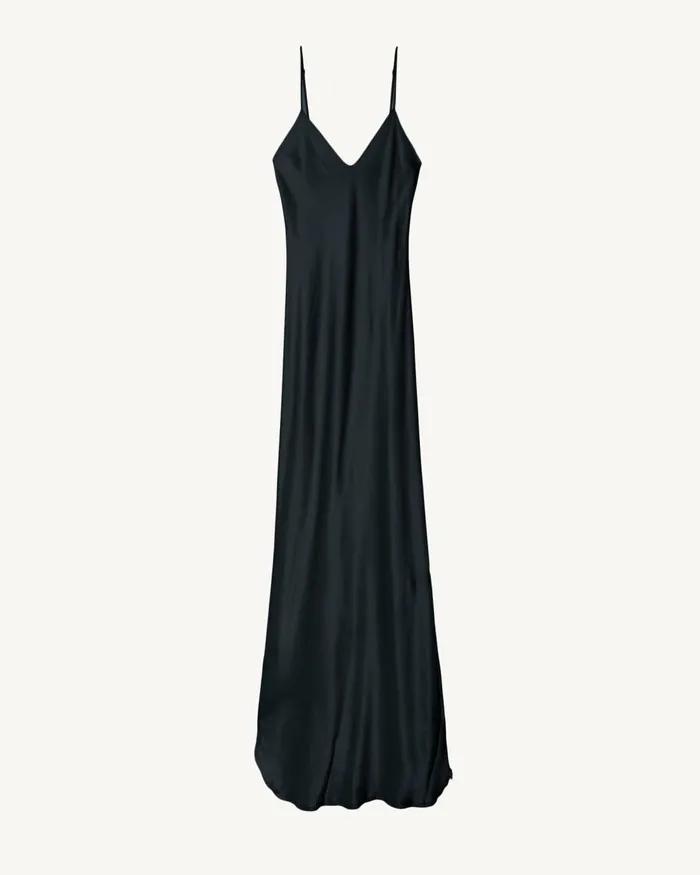 Women Dresses and Skirts Nili Lotan CAMI SILK GOWN Dark Brown
