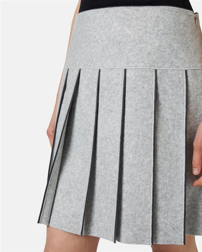 Women DRESSES AND SKIRTS Iceberg Pleated Skirt In Technical Melange Cloth Women DRESSES AND SKIRTS Iceberg Pleated Skirt In Technical Melange Cloth