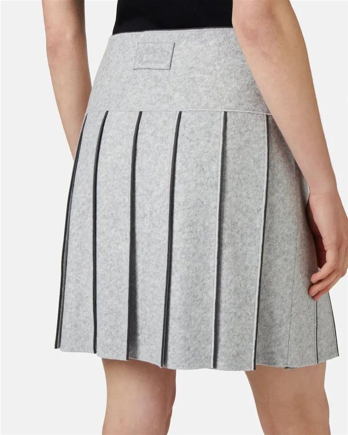 Women DRESSES AND SKIRTS Iceberg Pleated Skirt In Technical Melange Cloth Women DRESSES AND SKIRTS Iceberg Pleated Skirt In Technical Melange Cloth