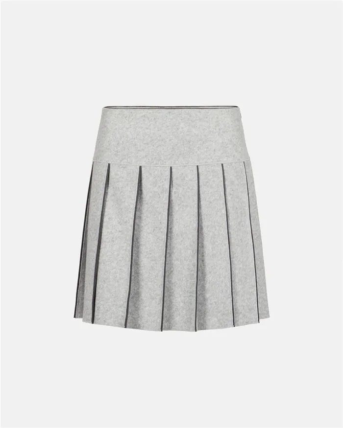 Women DRESSES AND SKIRTS Iceberg Pleated Skirt In Technical Melange Cloth Women DRESSES AND SKIRTS Iceberg Pleated Skirt In Technical Melange Cloth