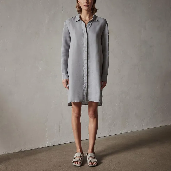 Women DressesJumpsuits James Perse Lightweight Linen Shirt Dress Breeze Pigment