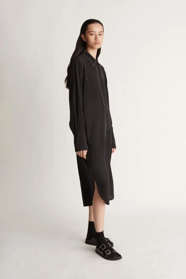 Women Dresses Lee Mathews Cassini Shirtdress Black