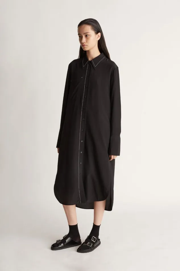 Women Dresses Lee Mathews Cassini Shirtdress Black