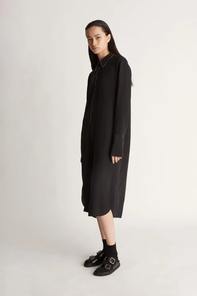 Women Dresses Lee Mathews Cassini Shirtdress Black