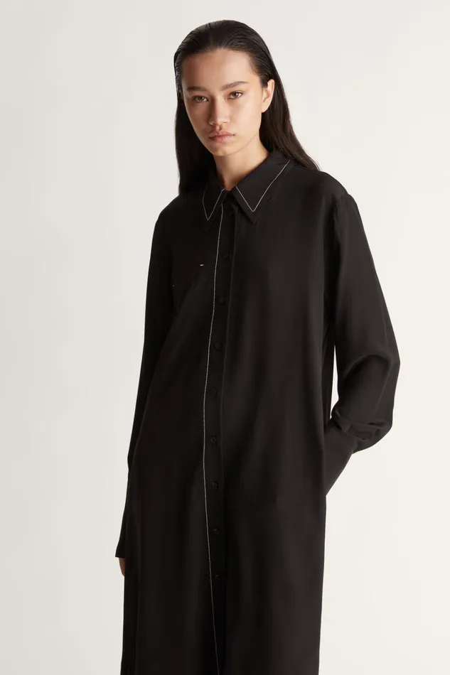 Women Dresses Lee Mathews Cassini Shirtdress Black