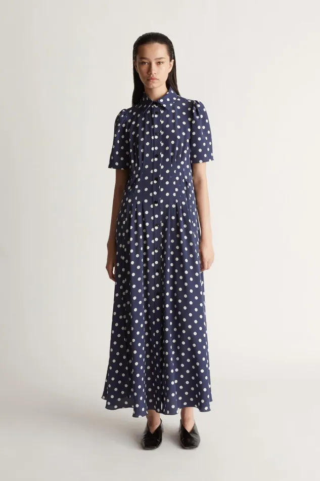 Women Dresses Lee Mathews Cybil Shirt Dress Navyspot