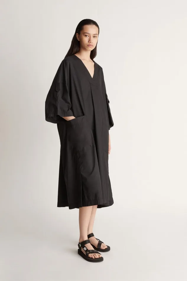 Women Dresses Lee Mathews LM Oversized Tee Dress Black