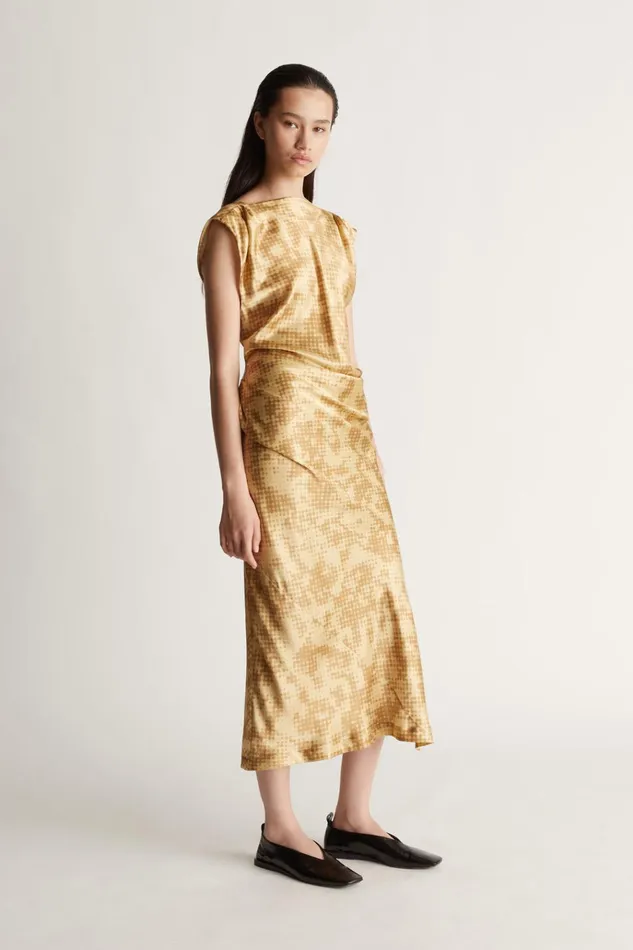 Women Dresses Lee Mathews Nichhia Drape Dress Honeycomb