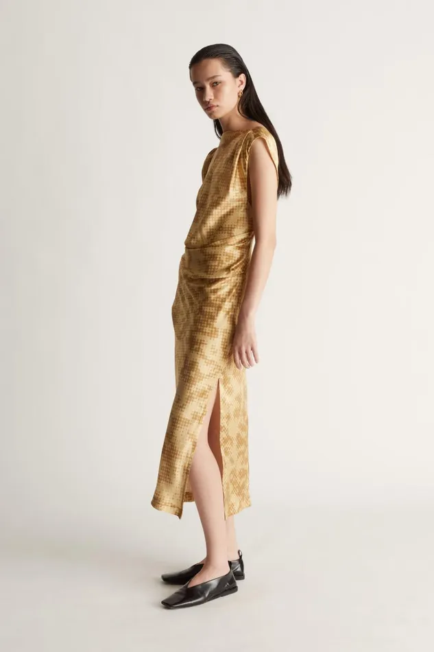 Women Dresses Lee Mathews Nichhia Drape Dress Honeycomb
