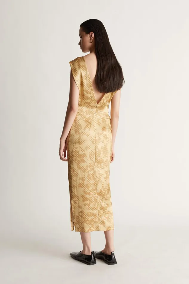 Women Dresses Lee Mathews Nichhia Drape Dress Honeycomb