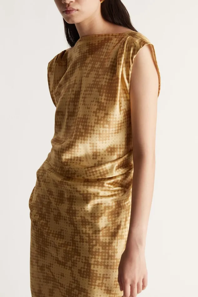 Women Dresses Lee Mathews Nichhia Drape Dress Honeycomb