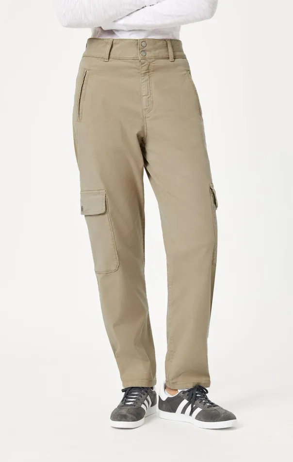 Women Elsie Cargo Pants In Chinchilla Luxe Twill Mavi Jeans Pants Women Elsie Cargo Pants In Chinchilla Luxe Twill Mavi Jeans Pants