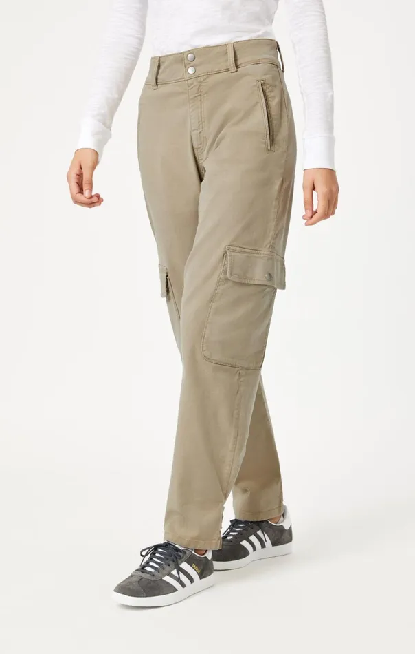 Women Elsie Cargo Pants In Chinchilla Luxe Twill Mavi Jeans Pants Women Elsie Cargo Pants In Chinchilla Luxe Twill Mavi Jeans Pants