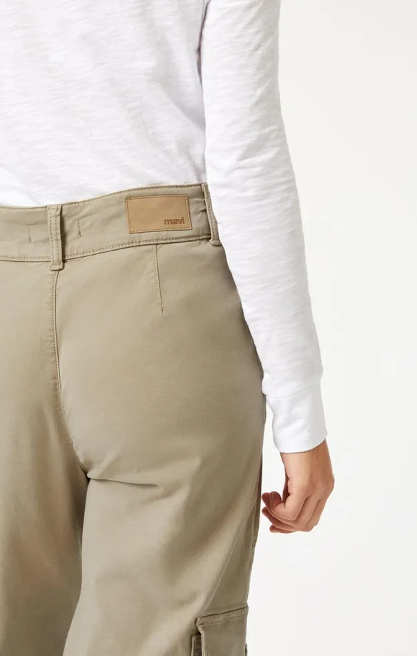 Women Elsie Cargo Pants In Chinchilla Luxe Twill Mavi Jeans Pants Women Elsie Cargo Pants In Chinchilla Luxe Twill Mavi Jeans Pants