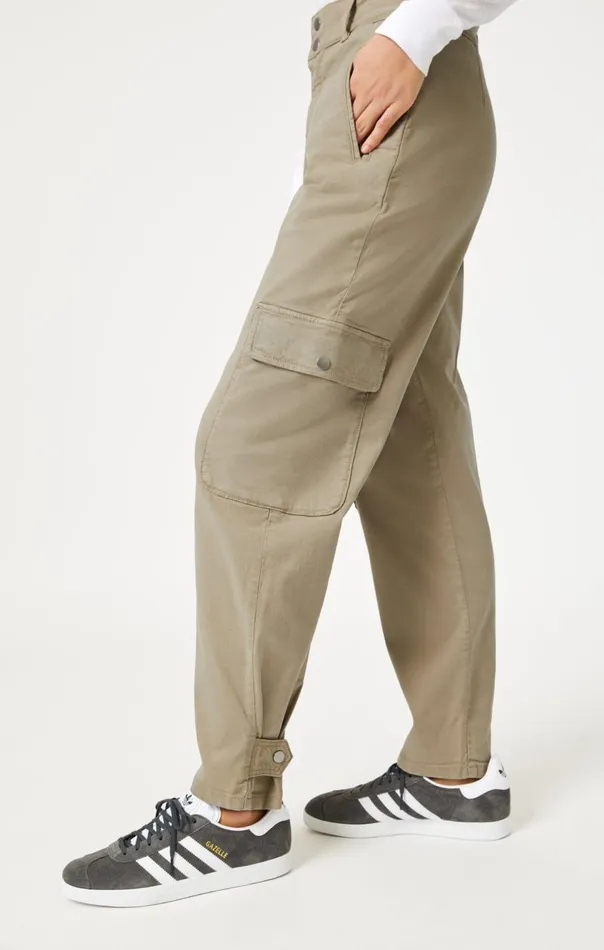 Women Elsie Cargo Pants In Chinchilla Luxe Twill Mavi Jeans Pants Women Elsie Cargo Pants In Chinchilla Luxe Twill Mavi Jeans Pants