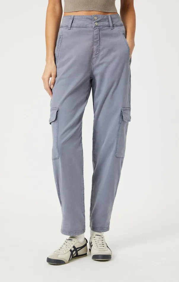 Women Elsie Cargo Pants In Flint Stone Luxe Twill Mavi Jeans Pants Women Elsie Cargo Pants In Flint Stone Luxe Twill Mavi Jeans Pants