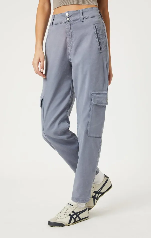 Women Elsie Cargo Pants In Flint Stone Luxe Twill Mavi Jeans Pants Women Elsie Cargo Pants In Flint Stone Luxe Twill Mavi Jeans Pants