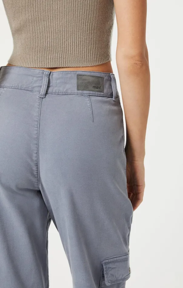 Women Elsie Cargo Pants In Flint Stone Luxe Twill Mavi Jeans Pants Women Elsie Cargo Pants In Flint Stone Luxe Twill Mavi Jeans Pants