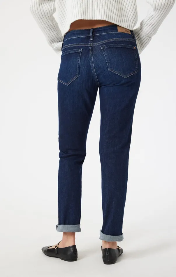Women Emma Slim Boyfriend In Deep Flex Blue Mavi Jeans Denim Women Emma Slim Boyfriend In Deep Flex Blue Mavi Jeans Denim